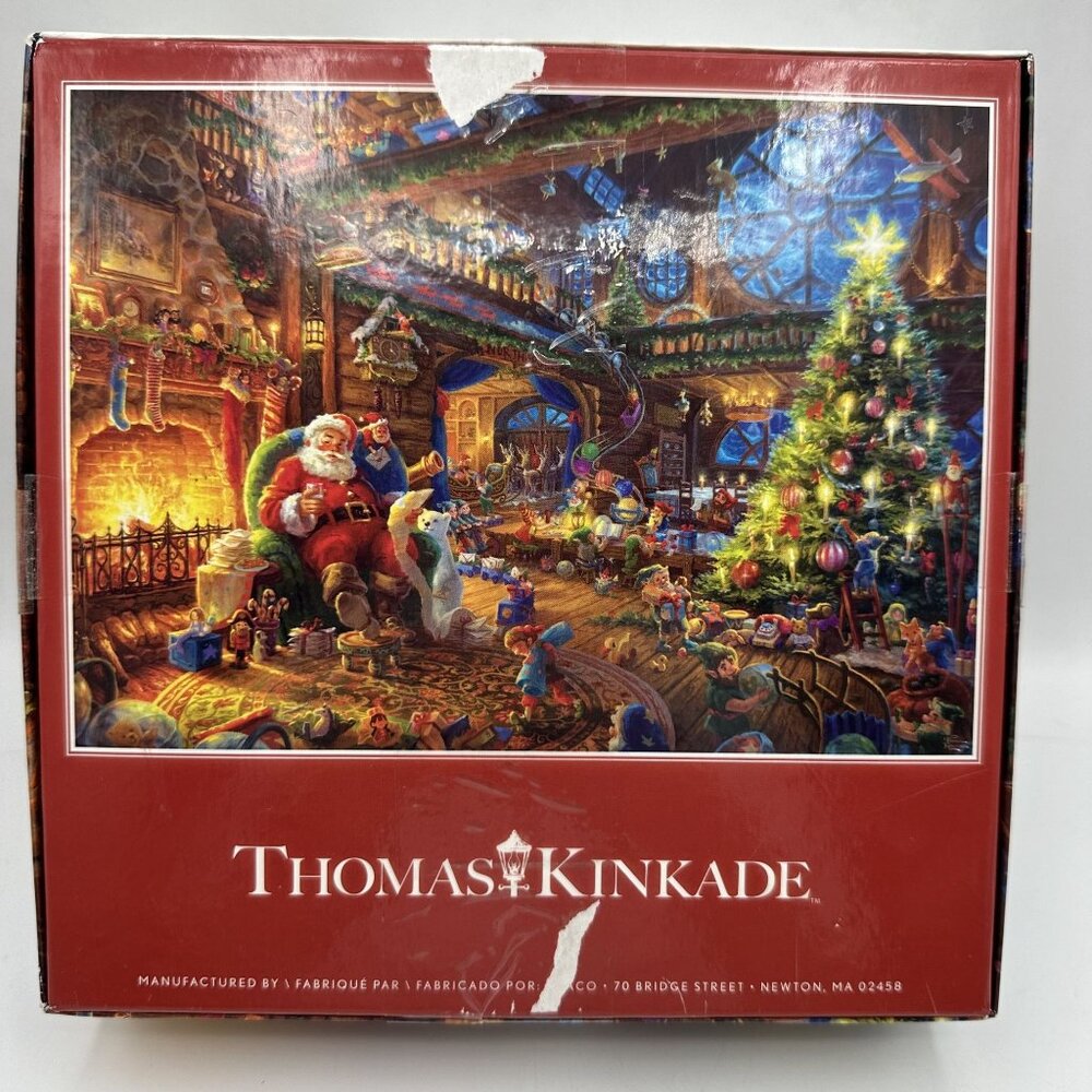 Thomas Kinkade Santa's Workshop Puzzle 26.6" x 19" Christmas Jigsaw 1000 Pieces - Picture 11 of 16